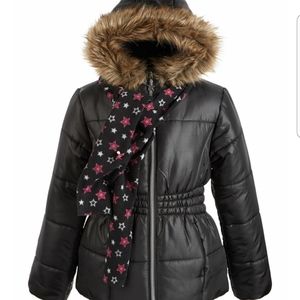 《NEW》Girl's Hooded Jacket & Scarf